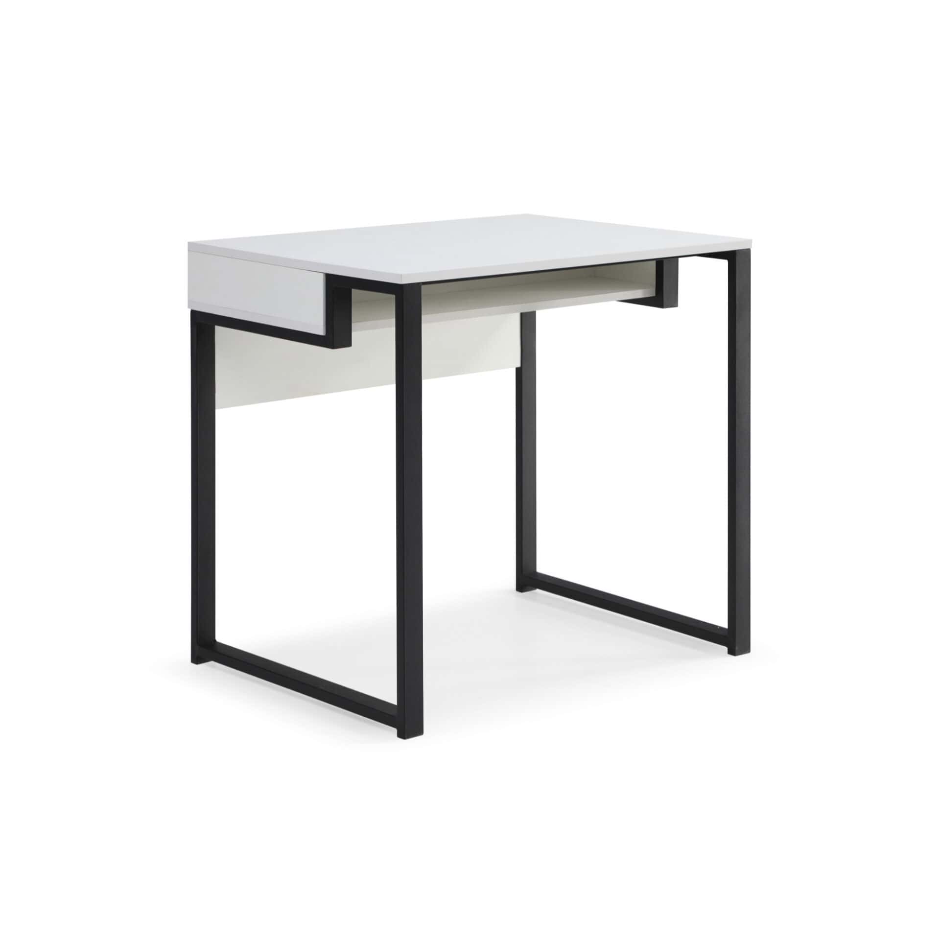 White and Black Writing Desk with Rectangular Modern Design 32 4 White and Black Writing Desk with Rectangular Modern Design 32 - Image 4