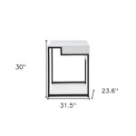 White and Black Writing Desk with Rectangular Modern Design 32 10 White and Black Writing Desk with Rectangular Modern Design 32