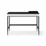 Black and White Writing Desk With Drawers and Metal Base 10 Black and White Writing Desk With Drawers and Metal Base