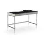 Black and Gray Writing Desk With Two Drawers 43 Inches 10 Black and Gray Writing Desk With Two Drawers 43 Inches