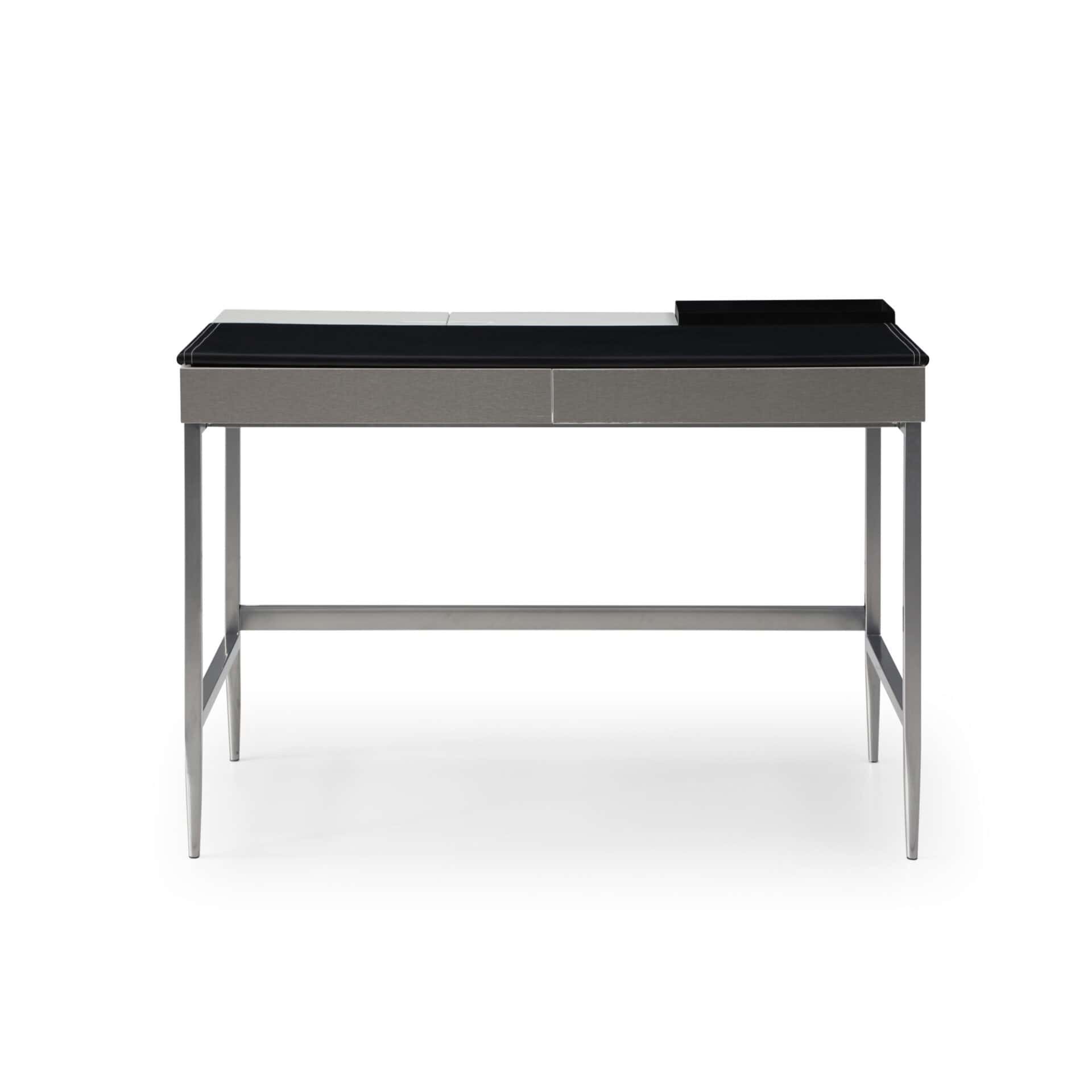 Black and Gray Writing Desk With Two Drawers 43 Inches 2 Black and Gray Writing Desk With Two Drawers 43 Inches - Image 2