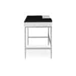 Black and Gray Writing Desk With Two Drawers 43 Inches 11 Black and Gray Writing Desk With Two Drawers 43 Inches