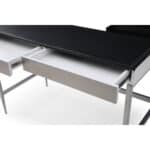 Black and Gray Writing Desk With Two Drawers 43 Inches 13 Black and Gray Writing Desk With Two Drawers 43 Inches
