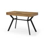 Natural and Black Writing Desk With Three Drawers 43 Inches 12 Natural and Black Writing Desk With Three Drawers 43 Inches