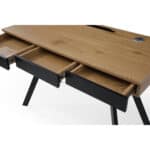 Natural and Black Writing Desk With Three Drawers 43 Inches 13 Natural and Black Writing Desk With Three Drawers 43 Inches