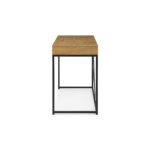 Natural and Black 47-Inch Writing Desk With Two Drawers 10 Natural and Black 47-Inch Writing Desk With Two Drawers