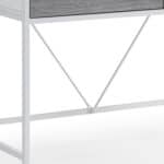 White and Gray Writing Desk With Two Drawers 43 Inches 14 White and Gray Writing Desk With Two Drawers 43 Inches