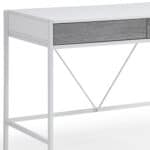 White and Gray Writing Desk With Two Drawers 43 Inches 15 White and Gray Writing Desk With Two Drawers 43 Inches