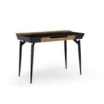 Black and Natural Writing Desk With Storage Drawers, 44 Inches 10 Black and Natural Writing Desk With Storage Drawers, 44 Inches