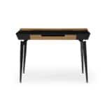 Black and Natural Writing Desk With Storage Drawers, 44 Inches 12 Black and Natural Writing Desk With Storage Drawers, 44 Inches