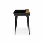 Black and Natural Writing Desk With Storage Drawers, 44 Inches 13 Black and Natural Writing Desk With Storage Drawers, 44 Inches