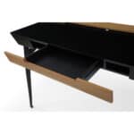 Black and Natural Writing Desk With Storage Drawers, 44 Inches 15 Black and Natural Writing Desk With Storage Drawers, 44 Inches
