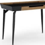 Black and Natural Writing Desk With Storage Drawers, 44 Inches 17 Black and Natural Writing Desk With Storage Drawers, 44 Inches