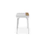 White and Natural Writing Desk With Three Drawers 44 Inch 13 White and Natural Writing Desk With Three Drawers 44 Inch