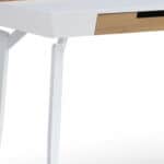 White and Natural Writing Desk With Three Drawers 44 Inch 16 White and Natural Writing Desk With Three Drawers 44 Inch