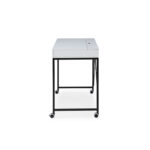 White and Black Writing Desk With Two Drawers 43 Inches 11 White and Black Writing Desk With Two Drawers 43 Inches