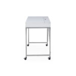 White and Silver Writing Desk With Drawers, 43 Inches Wide 12 White and Silver Writing Desk With Drawers, 43 Inches Wide