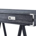 47 Inch Black Writing Desk With Two Drawers