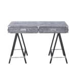 Gray and Black Writing Desk With Two Drawers for Offices 8 Gray and Black Writing Desk With Two Drawers for Offices