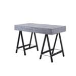 Gray and Black Writing Desk With Two Drawers for Offices 10 Gray and Black Writing Desk With Two Drawers for Offices