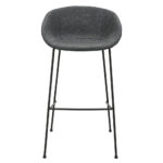 30 Inch Gray and Black Steel Bar Stools with Armrests (Set of 2)