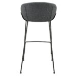 30 Inch Gray and Black Steel Bar Stools with Armrests (Set of 2)