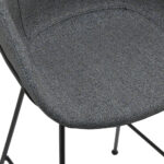 30 Inch Gray and Black Steel Bar Stools with Armrests (Set of 2)