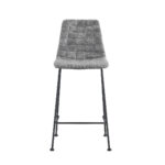 26 Inch Light Gray and Black Modern Bar Stools (Set of 2)