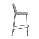 26 Inch Light Gray and Black Modern Bar Stools (Set of 2)
