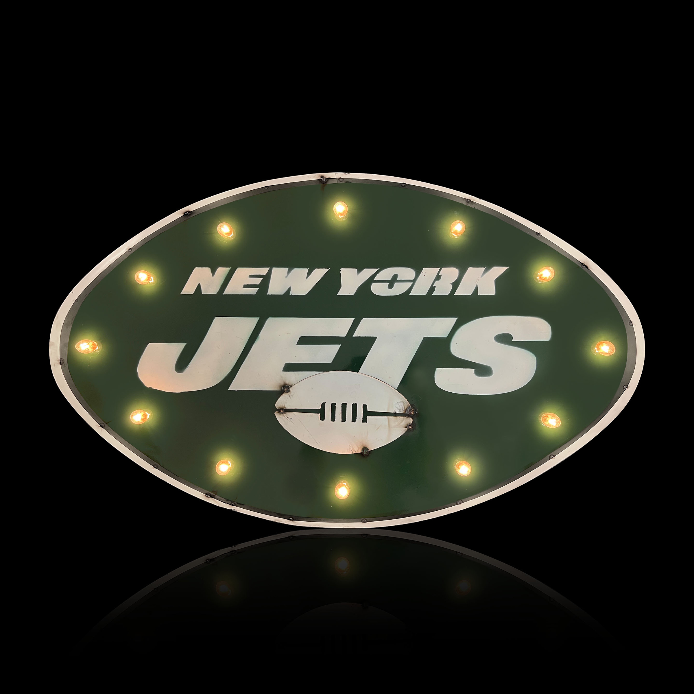 ny jets recycled metal lighted nfl logo sign