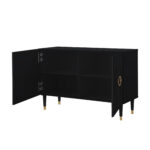 Modern Black Sideboard with Gold Accents and Shelves 13 Modern Black Sideboard with Gold Accents and Shelves