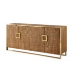 Modern Brown Sideboard with Gold Accents and Shelves 12 Modern Brown Sideboard with Gold Accents and Shelves