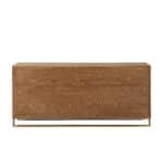 Modern Brown Sideboard with Gold Accents and Shelves 14 Modern Brown Sideboard with Gold Accents and Shelves