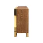 Modern Brown Sideboard with Gold Accents and Shelves 15 Modern Brown Sideboard with Gold Accents and Shelves
