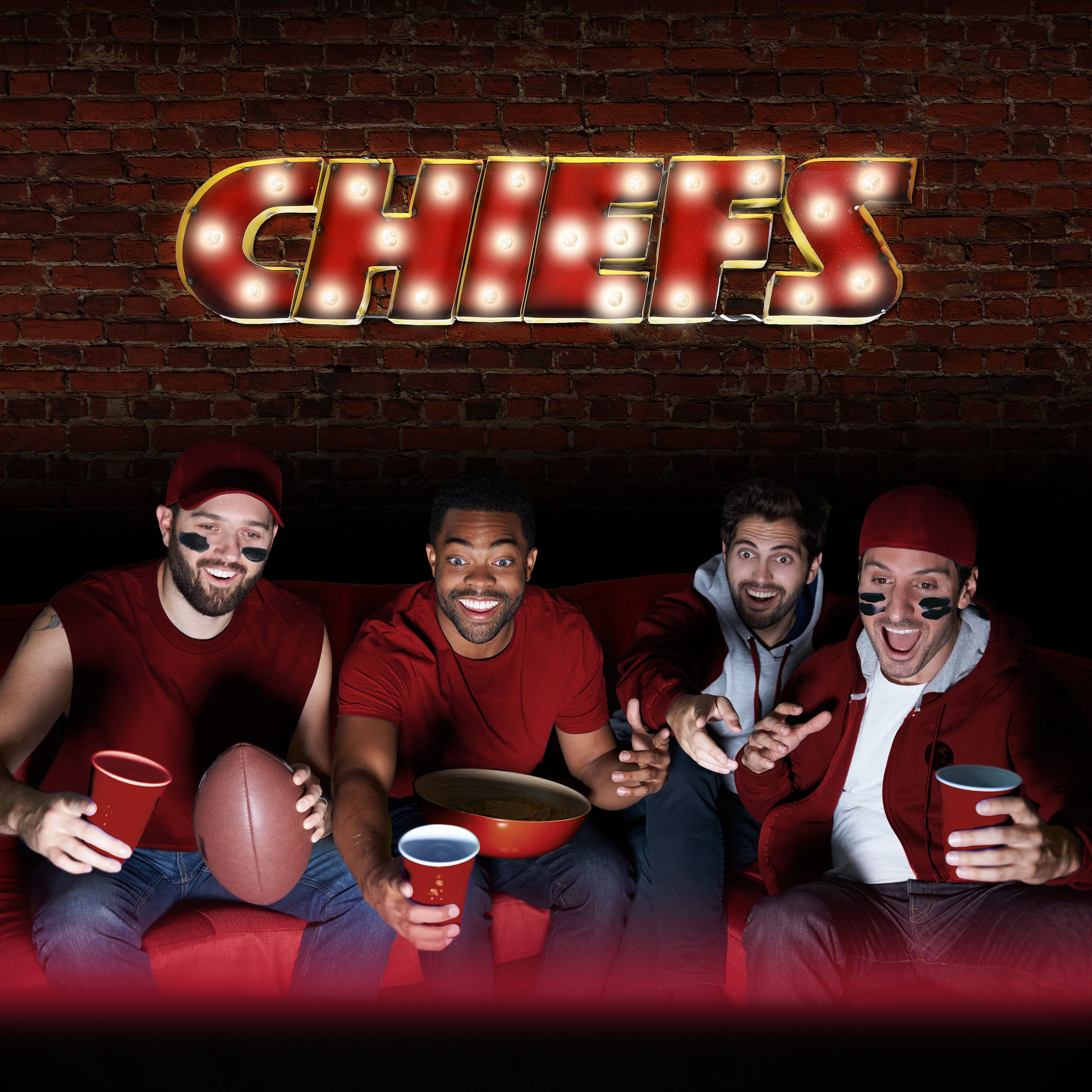 chiefs lighted recycled metal sign kansas collection