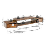 55 Inch Wall-Mounted Floating TV Stand with Power Outlet
