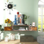 55 Inch Wall-Mounted Floating TV Stand with Power Outlet