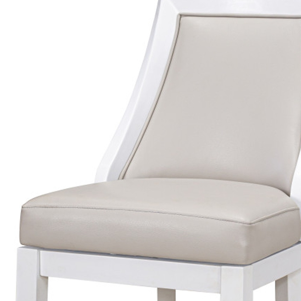 31-Inch Gray and White Modern Swivel Bar Stool 7 31-Inch Gray and White Modern Swivel Bar Stool - Image 7
