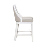 26 Inch Gray and White Swivel Counter Height Bar Stool 11 26 Inch Gray and White Swivel Counter Height Bar Stool