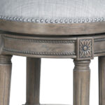 26-Inch Gray Wood Swivel Backless Counter Height Bar Stool 13 26-Inch Gray Wood Swivel Backless Counter Height Bar Stool