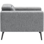 Comfy Dark Gray Armchair with Wood Legs and Polyester Fabric 13 Comfy Dark Gray Armchair with Wood Legs and Polyester Fabric