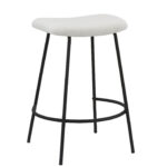 26 Inch White Faux Sherpa Backless Bar Stools (Set of 2) 10 26 Inch White Faux Sherpa Backless Bar Stools (Set of 2)