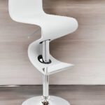 28 Inch White Faux Leather Modern Adjustable Height Bar Stool 7 28 Inch White Faux Leather Modern Adjustable Height Bar Stool