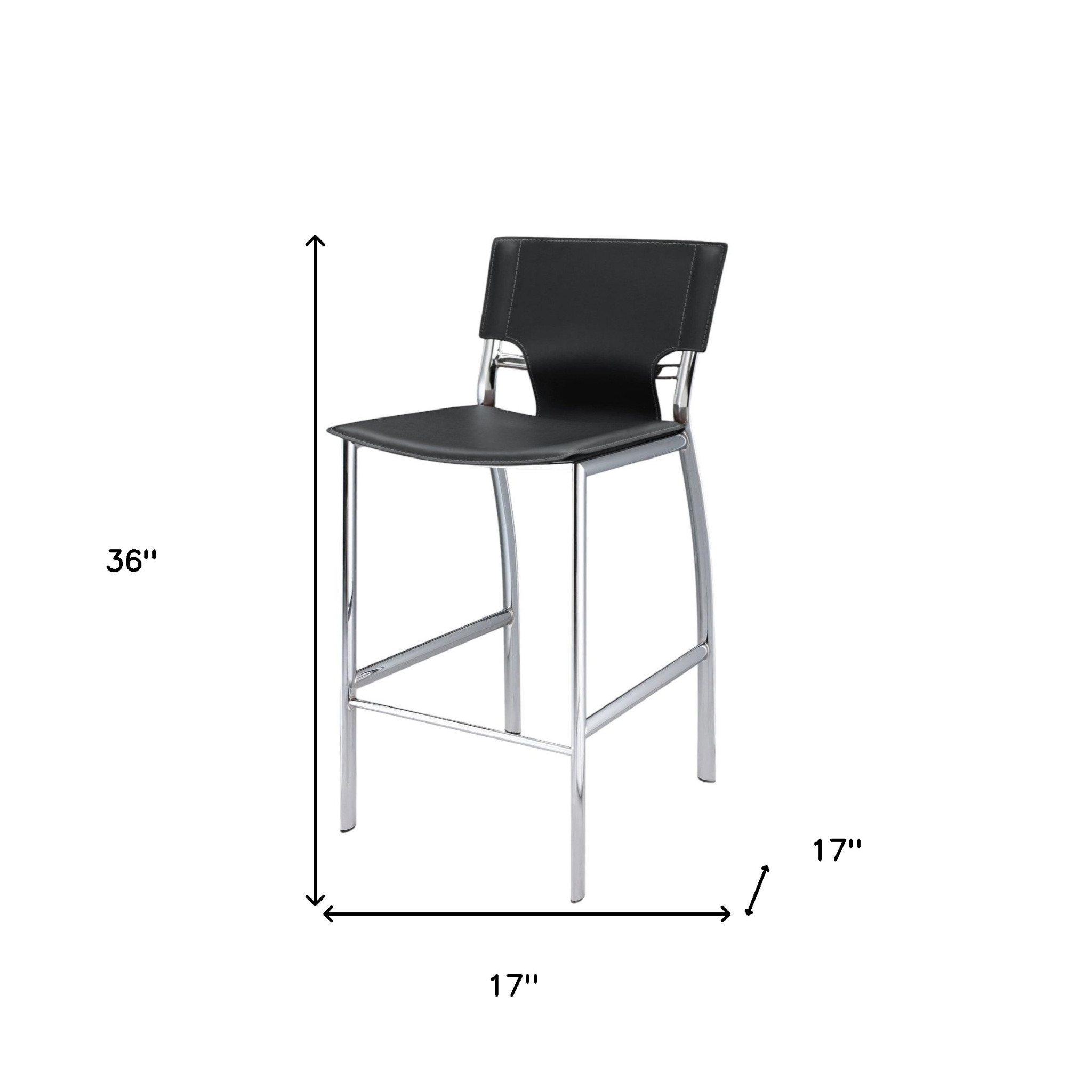 25" Gray and Silver Modern Faux Leather Bar Stools, Set of 2 6 25" Gray and Silver Modern Faux Leather Bar Stools, Set of 2 - Image 6