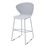 26 Inch Gray Low Back Modern Counter Height Bar Stools (Set of 2)