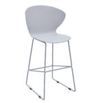 26 Inch Gray Low Back Modern Counter Height Bar Stools (Set of 2)