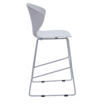 26 Inch Gray Low Back Modern Counter Height Bar Stools (Set of 2)