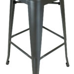 30 Inch Brown and Gunmetal Backless Bar Stools (Set of 4)