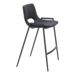 26 Inch Black Faux Leather Steel Bar Stools Set of 2 17 26 Inch Black Faux Leather Steel Bar Stools Set of 2