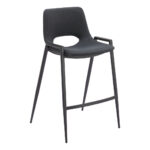 26 Inch Black Faux Leather Steel Bar Stools Set of 2 14 26 Inch Black Faux Leather Steel Bar Stools Set of 2